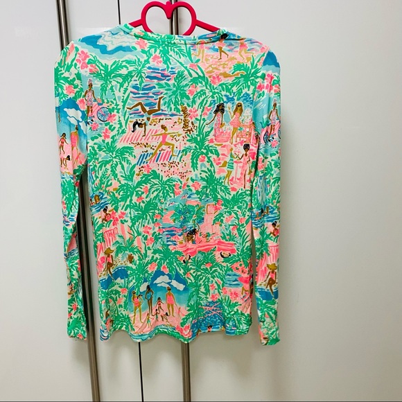 NWT Lilly Pulitzer PJ Knit LS Top Let’s Get Together Knit XXS Relaxed Fit - Picture 5 of 16